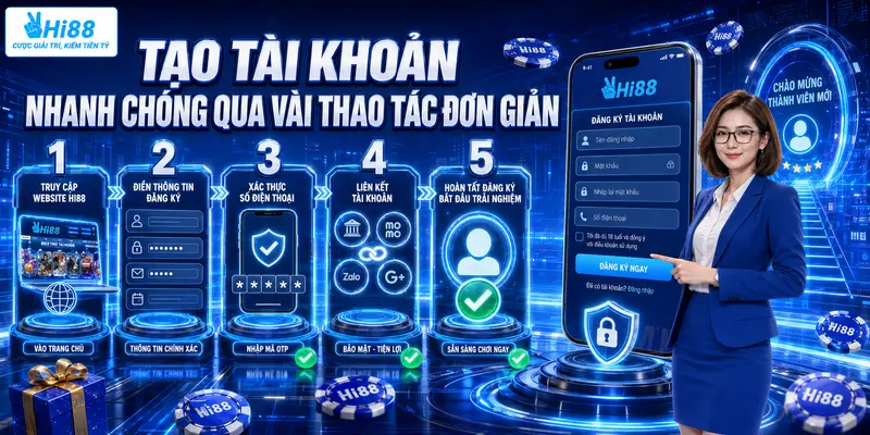 Tạo tài khoản nhanh chóng qua vài thao tác đơn giản